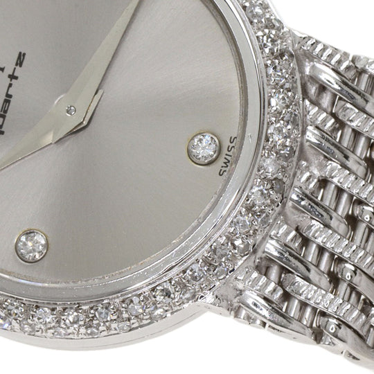PIAGET Watches Quartz 8225P31 K18WG, K18WG, Diamond Silver Bezel 4P Diamond Manufacturer Complete Silver dial Women Used Authentic
