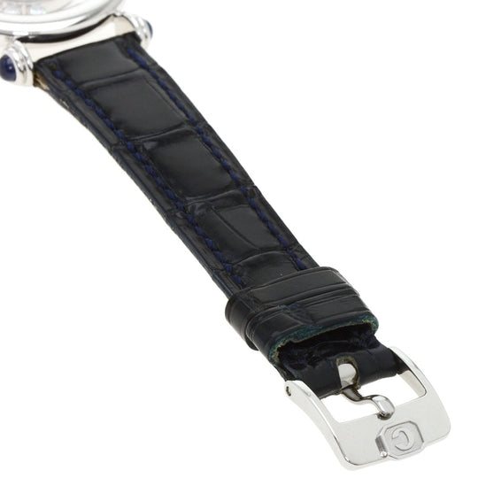 Chopard Watches Quartz 20/6281 K18WG, leather Silver Happy Diamonds Maker Complete 1.1" white dial Women Used Authentic