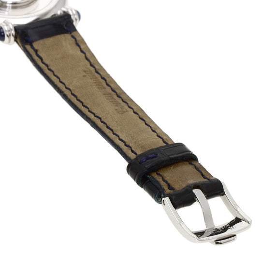 Chopard Watches Quartz 20/6281 K18WG, leather Silver Happy Diamonds Maker Complete 1.1" white dial Women Used Authentic