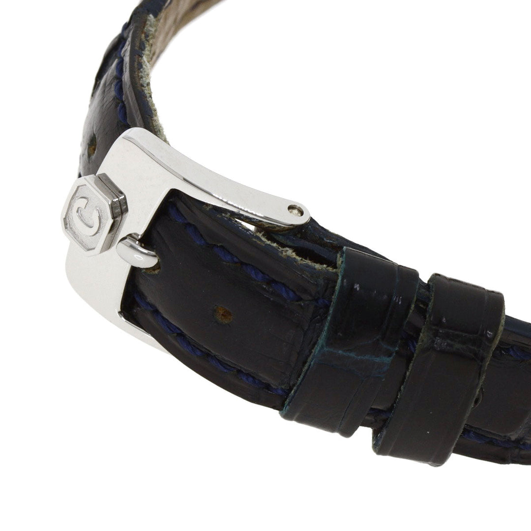 Chopard Watches Quartz 20/6281 K18WG, leather Silver Happy Diamonds Maker Complete 1.1" white dial Women Used Authentic