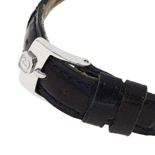 Chopard Watches Quartz 20/6281 K18WG, leather Silver Happy Diamonds Maker Complete 1.1" white dial Women Used Authentic