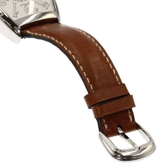 FRANCK MULLER Watches Mechanical Automatic 6850MC Stainless Steel, Leather Silver Casablanca white dial mens Used Authentic