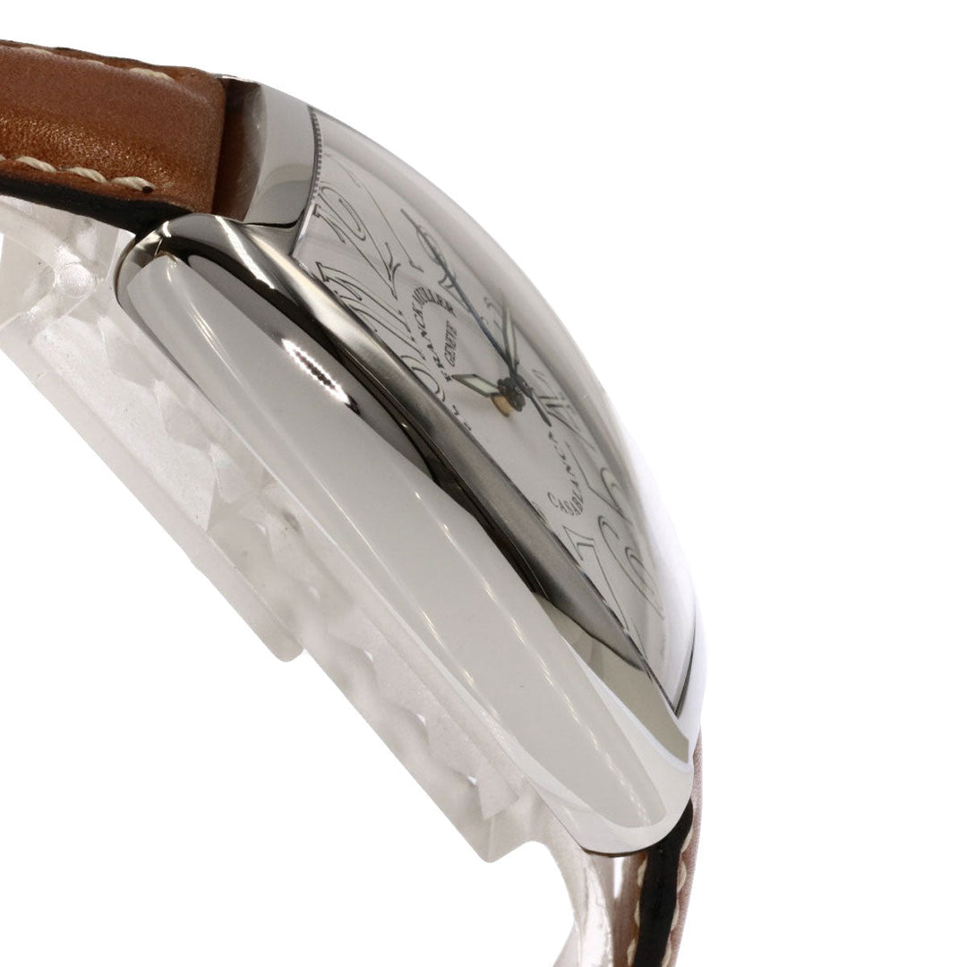 FRANCK MULLER Watches Mechanical Automatic 6850MC Stainless Steel, Leather Silver Casablanca white dial mens Used Authentic