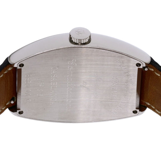 FRANCK MULLER Watches Mechanical Automatic 6850MC Stainless Steel, Leather Silver Casablanca white dial mens Used Authentic