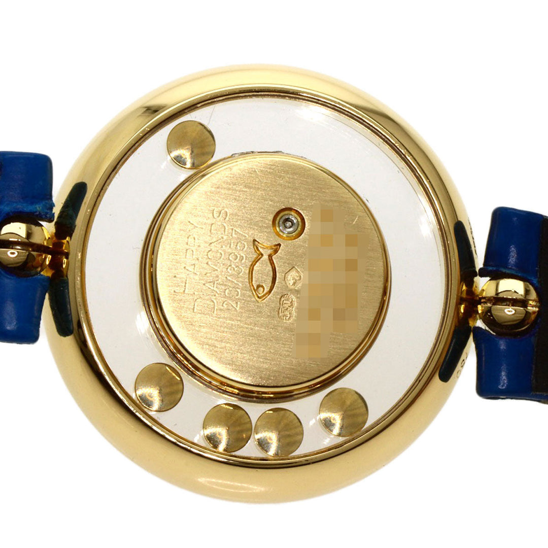 Chopard Watches Quartz 20/3957 18K Yellow Gold gold Happy diamond Champagne Gold dial