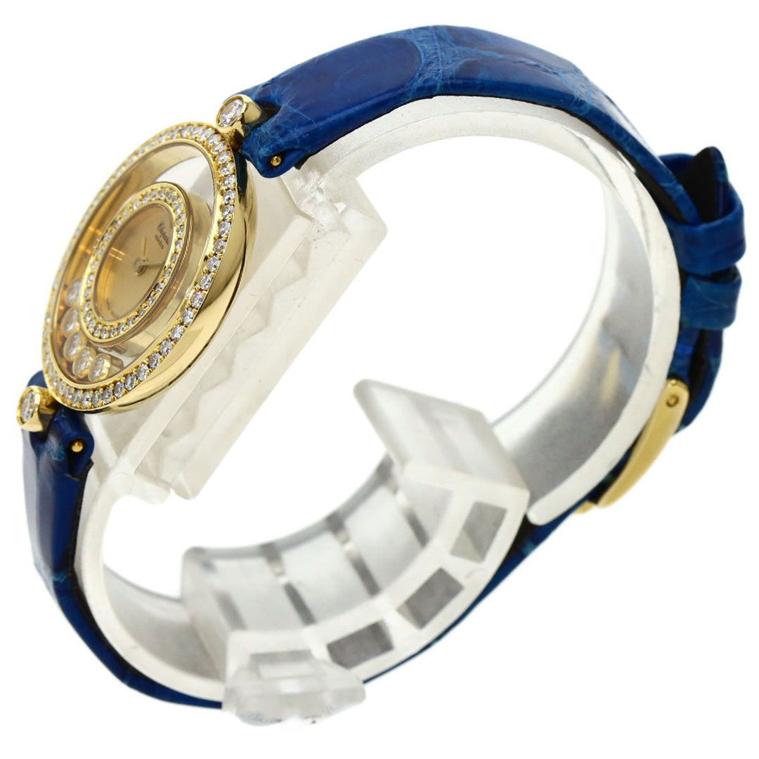 Chopard Watches Quartz 20/3957 18K Yellow Gold gold Happy diamond Champagne Gold dial