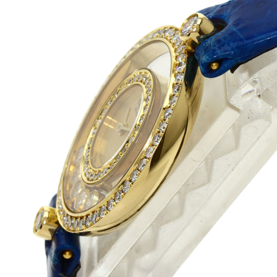 Chopard Watches Quartz 20/3957 18K Yellow Gold gold Happy diamond Champagne Gold dial