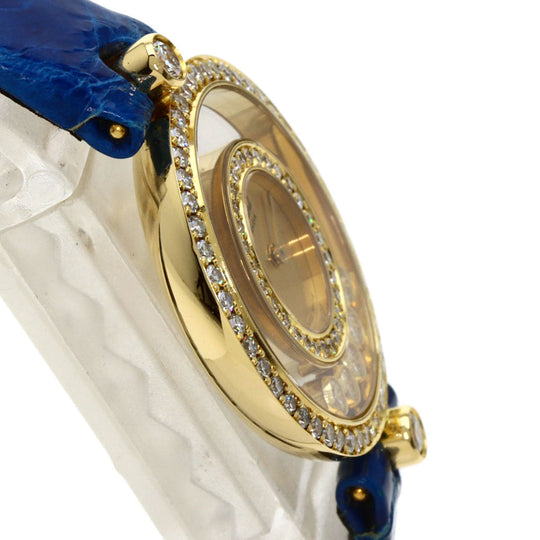 Chopard Watches Quartz 20/3957 18K Yellow Gold gold Happy diamond Champagne Gold dial