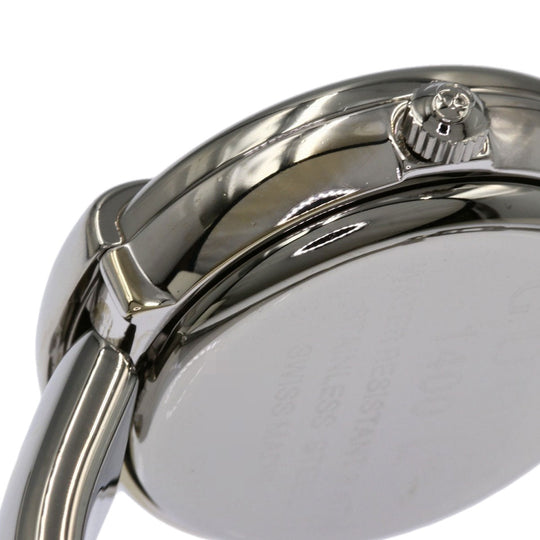 GUCCI Watches Quartz 1400L Stainless Steel , Stainless Steel Silver Round face black dial Women Used Authentic