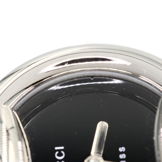 GUCCI Watches Quartz 1400L Stainless Steel , Stainless Steel Silver Round face black dial Women Used Authentic