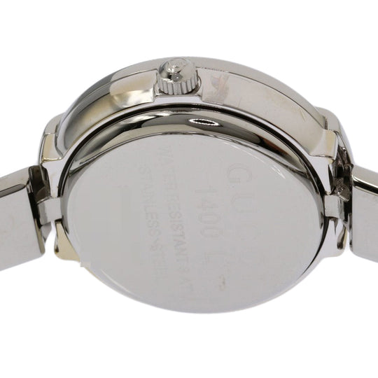 GUCCI Watches Quartz 1400L Stainless Steel , Stainless Steel Silver Round face black dial Women Used Authentic