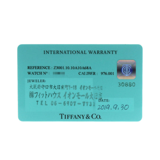 TIFFANY&Co. Watches Quartz Z3001.10.10A10A68A Stainless Steel, Leather Silver gallery black dial Women Used Authentic
