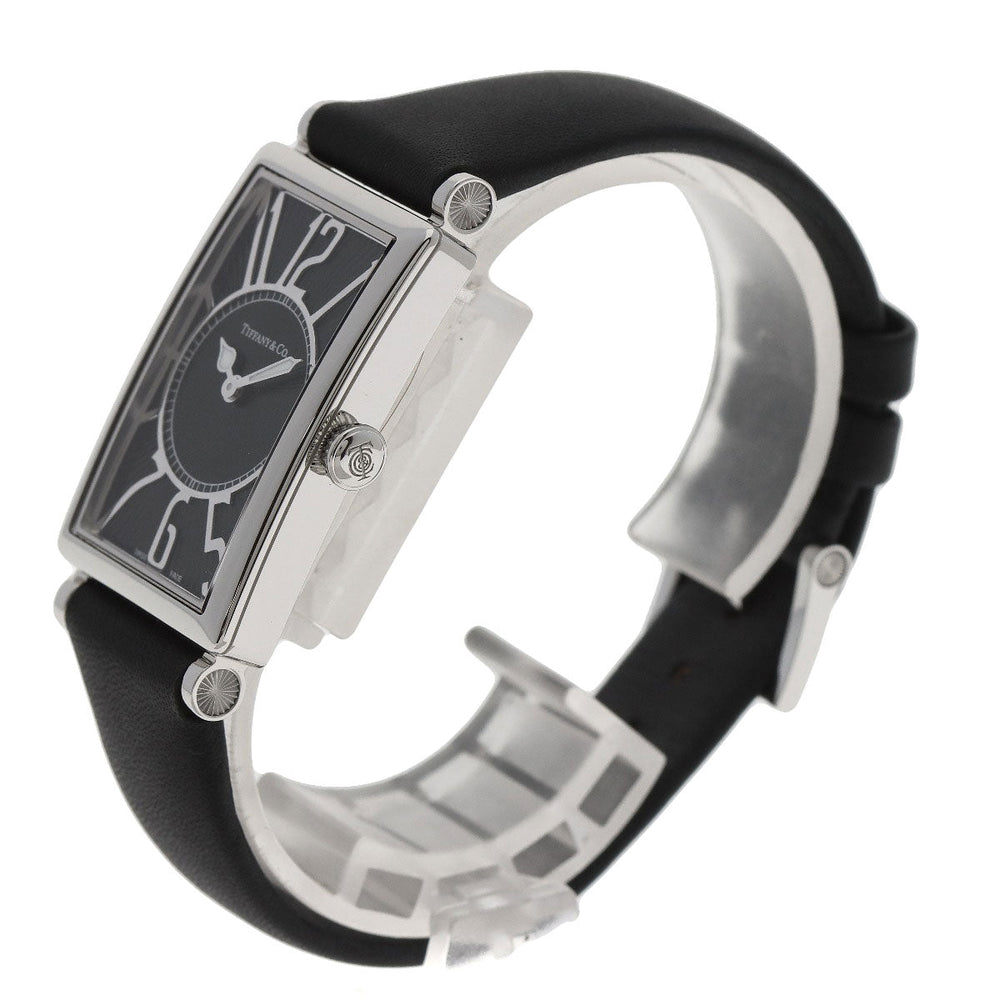 TIFFANY&Co. Watches Quartz Z3001.10.10A10A68A Stainless Steel, Leather Silver gallery black dial Women Used Authentic