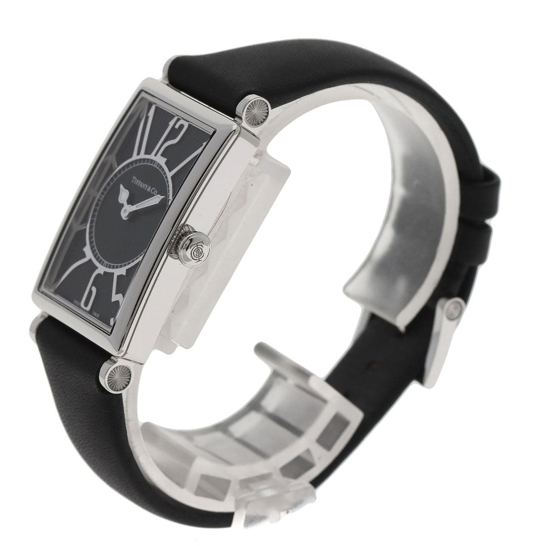 TIFFANY&Co. Watches Quartz Z3001.10.10A10A68A Stainless Steel, Leather Silver gallery black dial Women Used Authentic