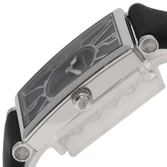 TIFFANY&Co. Watches Quartz Z3001.10.10A10A68A Stainless Steel, Leather Silver gallery black dial Women Used Authentic