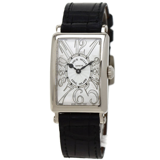 FRANCK MULLER Watches Quartz 902QZ K18WG, leather Silver Long Island Silver dial Women Used Authentic