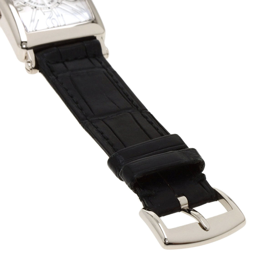 FRANCK MULLER Watches Quartz 902QZ K18WG, leather Silver Long Island Silver dial Women Used Authentic