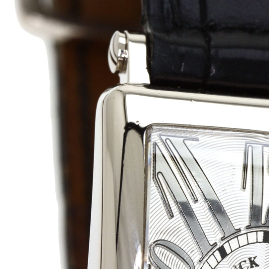 FRANCK MULLER Watches Quartz 902QZ K18WG, leather Silver Long Island Silver dial Women Used Authentic