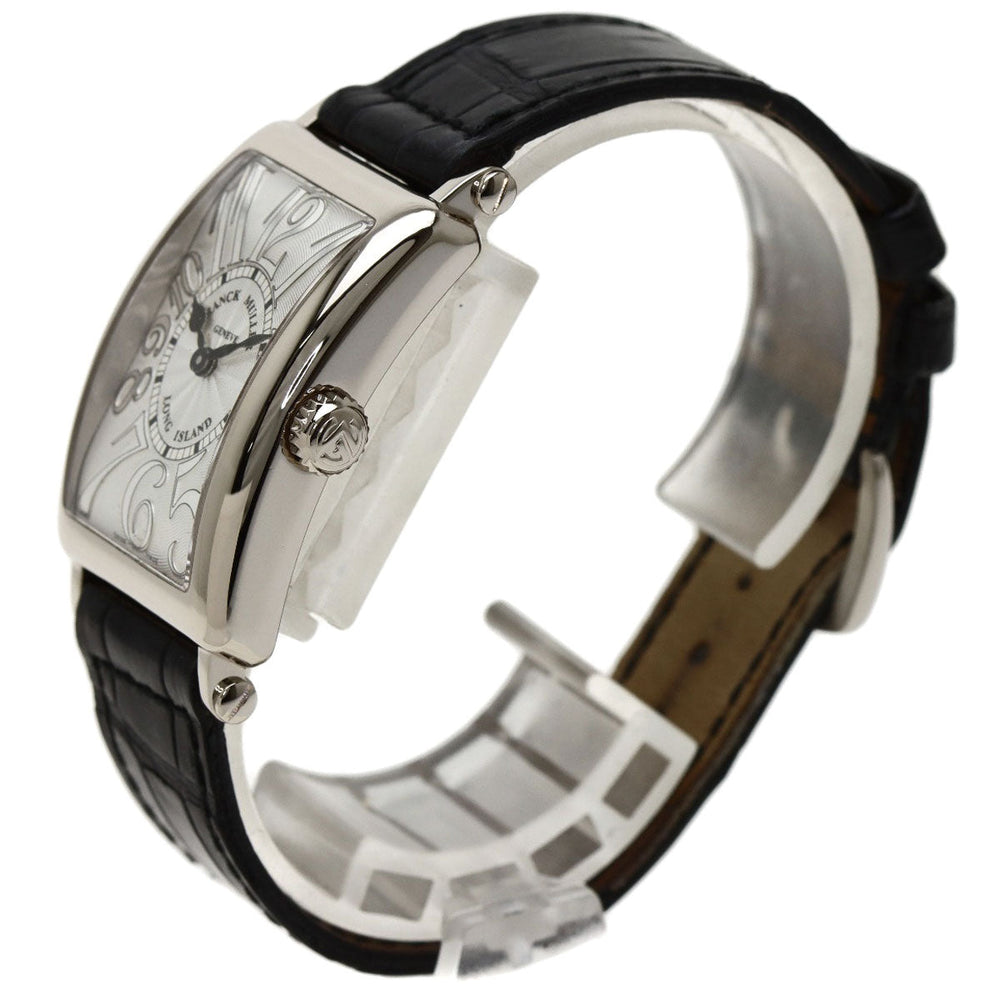 FRANCK MULLER Watches Quartz 902QZ K18WG, leather Silver Long Island Silver dial Women Used Authentic