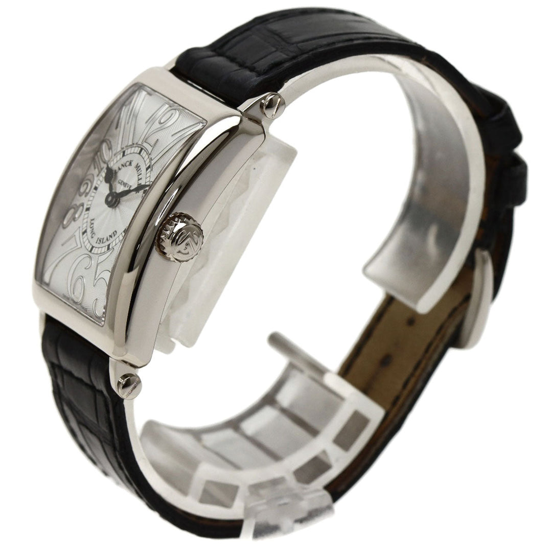 FRANCK MULLER Watches Quartz 902QZ K18WG, leather Silver Long Island Silver dial Women Used Authentic