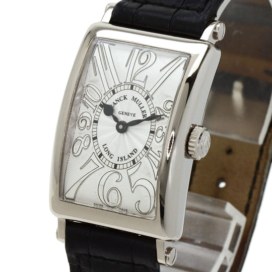 FRANCK MULLER Watches Quartz 902QZ K18WG, leather Silver Long Island Silver dial Women Used Authentic