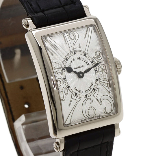 FRANCK MULLER Watches Quartz 902QZ K18WG, leather Silver Long Island Silver dial Women Used Authentic