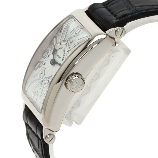 FRANCK MULLER Watches Quartz 902QZ K18WG, leather Silver Long Island Silver dial Women Used Authentic