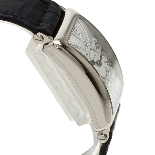 FRANCK MULLER Watches Quartz 902QZ K18WG, leather Silver Long Island Silver dial Women Used Authentic