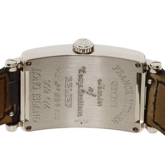 FRANCK MULLER Watches Quartz 902QZ K18WG, leather Silver Long Island Silver dial Women Used Authentic
