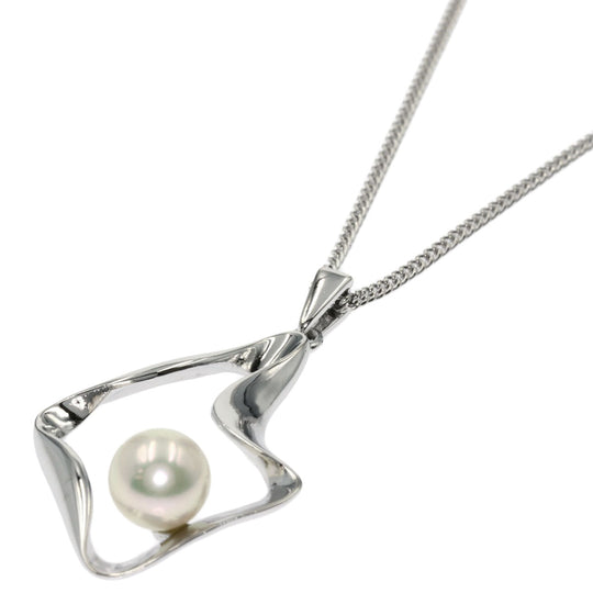 MIKIMOTO Necklace SV Silver Pearl Women Used Authentic