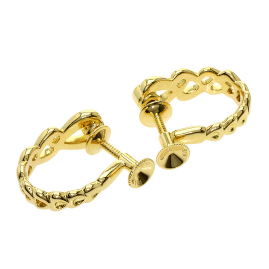 MIKIMOTO Earring 18K Yellow Gold gold Akoya pearl with diamond charm Women Used Authentic