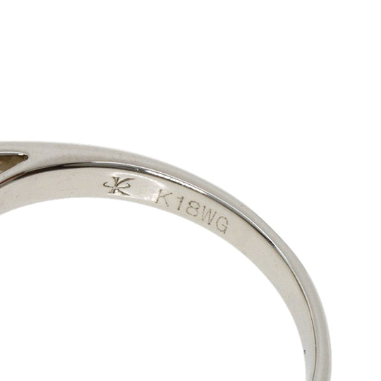 CARATI Ring K18WG Silver Diamond heart motif Women Used Authentic