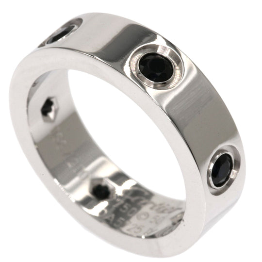 CARTIER Ring K18WG Silver Full Black Sapphire Limited to 200 pieces #50 Women Used Authentic