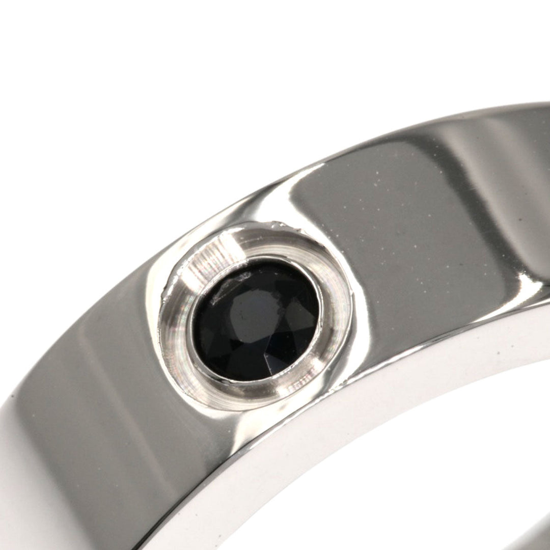 CARTIER Ring K18WG Silver Full Black Sapphire Limited to 200 pieces #50 Women Used Authentic