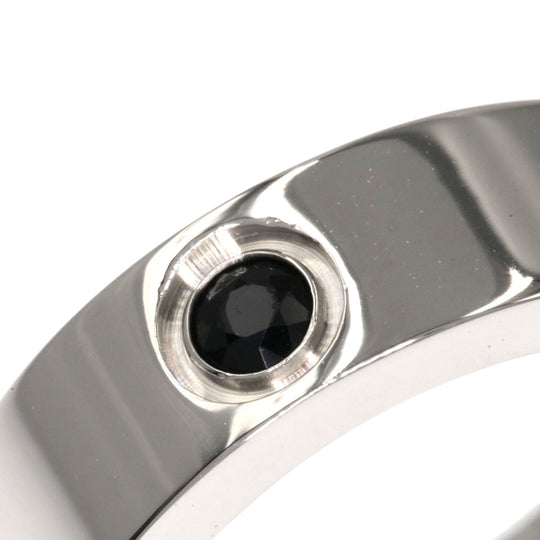 CARTIER Ring K18WG Silver Full Black Sapphire Limited to 200 pieces #50 Women Used Authentic