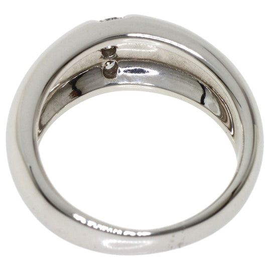 TASAKI Ring K14WG Silver Cross motif diamond