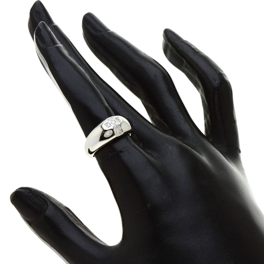 TASAKI Ring K14WG Silver Cross motif diamond