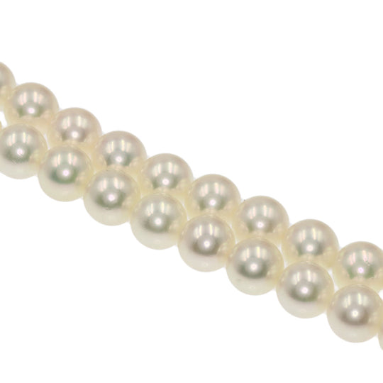 MIKIMOTO Necklace K14WG white Akoya Pearl Long Women Used Authentic