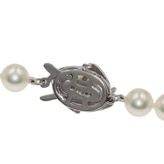 MIKIMOTO Necklace K14WG white Akoya Pearl Long Women Used Authentic