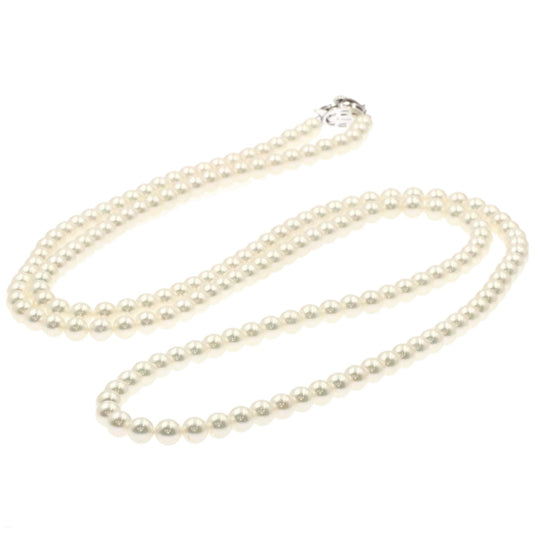 MIKIMOTO Necklace K14WG white Akoya Pearl Long Women Used Authentic