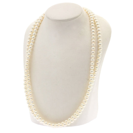MIKIMOTO Necklace K14WG white Akoya Pearl Long Women Used Authentic