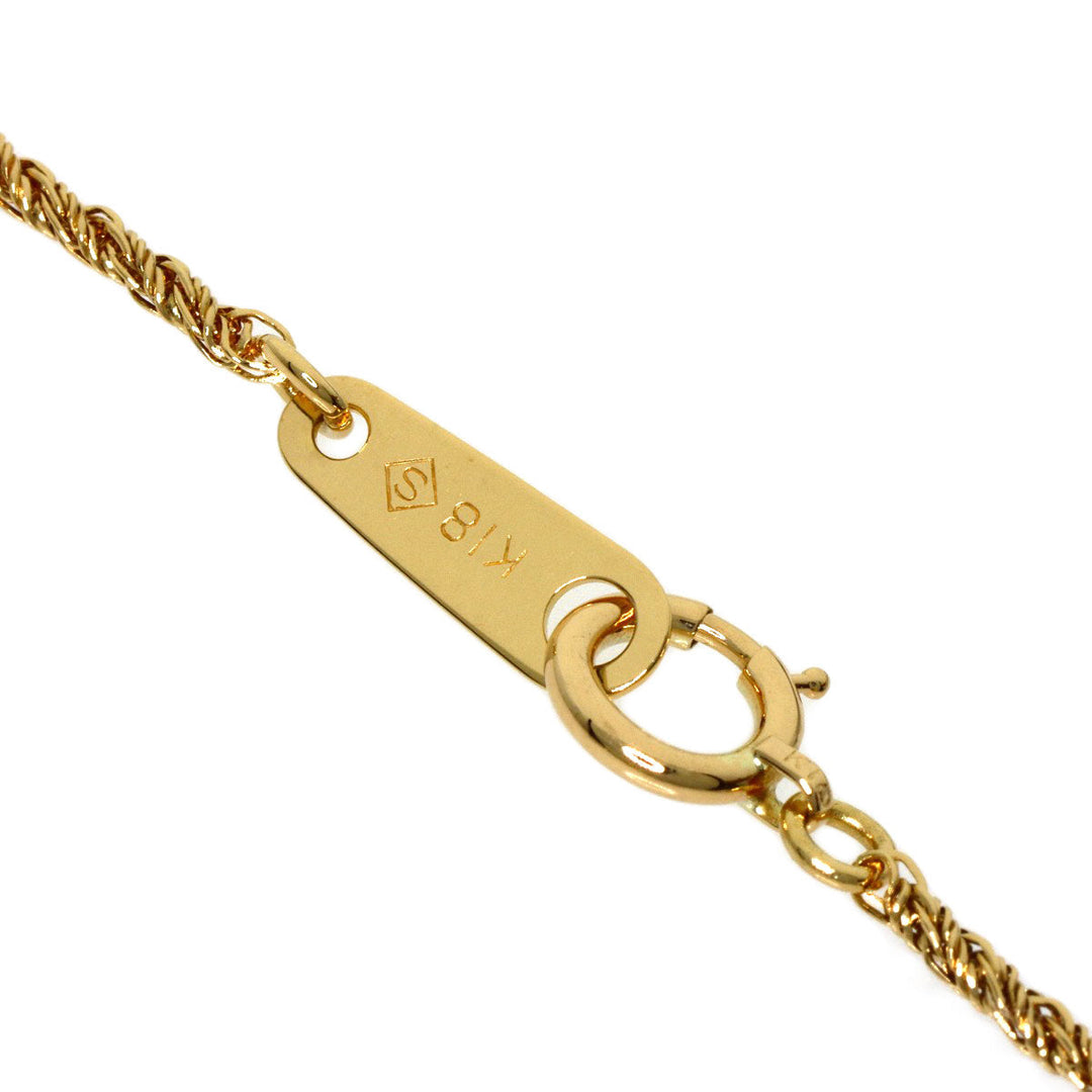 Kenji kiuchi Necklace PT900 , K18YG gold Cresanbel Synthetic Alexandrite Diamond Women Used Authentic