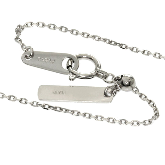 TASAKI Necklace PT900 , PT850 Silver diamond Women Used Authentic