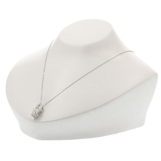 TASAKI Necklace PT900 , PT850 Silver diamond Women Used Authentic