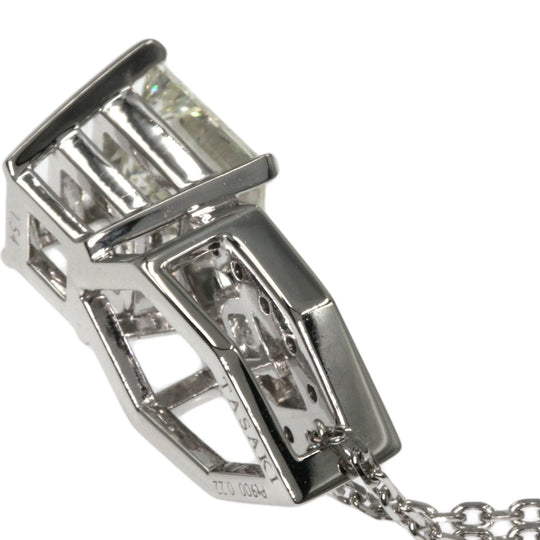 TASAKI Necklace PT900 , PT850 Silver diamond Women Used Authentic