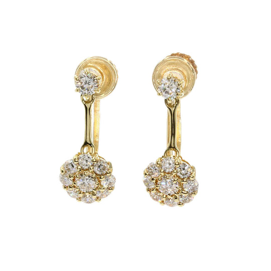 Ponte Vecchio Earring 18K Yellow Gold gold diamond Women Used Authentic