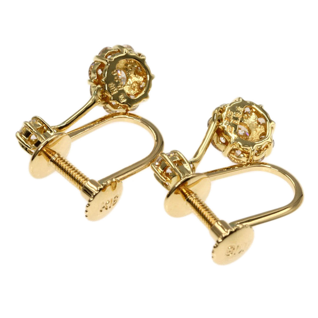 Ponte Vecchio Earring 18K Yellow Gold gold diamond Women Used Authentic