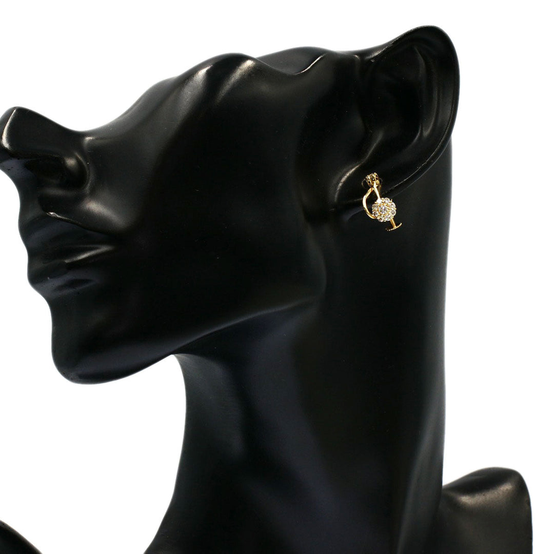 Ponte Vecchio Earring 18K Yellow Gold gold diamond Women Used Authentic