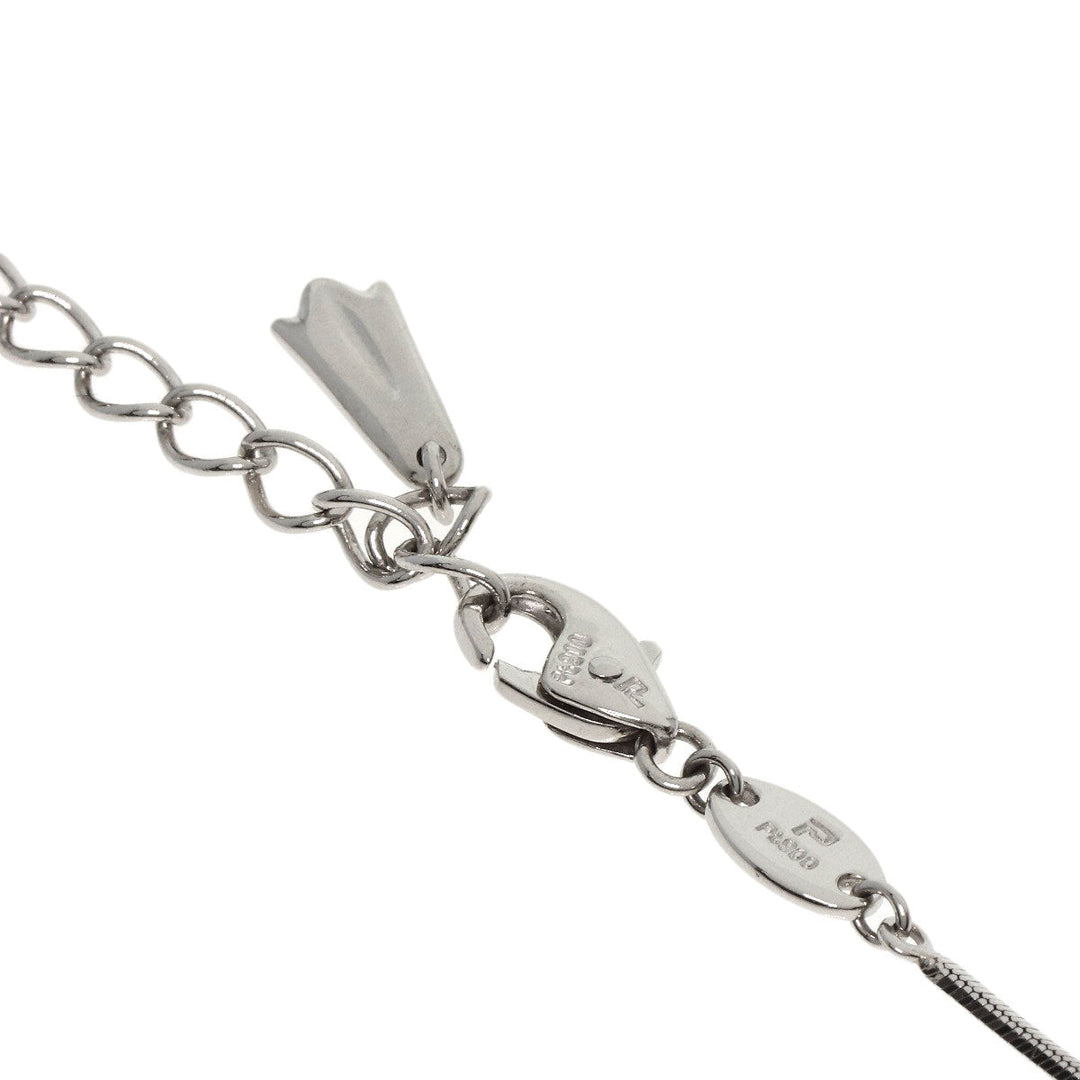 POLA Necklace PT900 , PT850 , PT850 Silver Marquise Cut Diamond Women Used Authentic