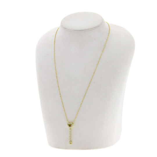 Ponte Vecchio Necklace 18K Yellow Gold gold key diamond Women Used Authentic